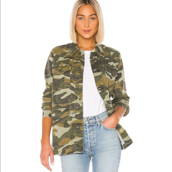 MOTHER Jackets & Blazers - Mother The Loose Veteran Camo Linen Jacket Sz M